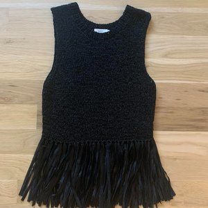 A.L.C Bette Fringe Trim Tank
